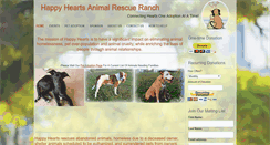 Desktop Screenshot of happyheartsanimalrescue.com